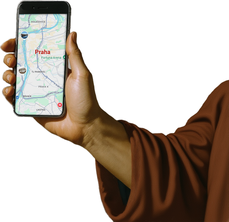 Right Hand with Active Phone Mobile